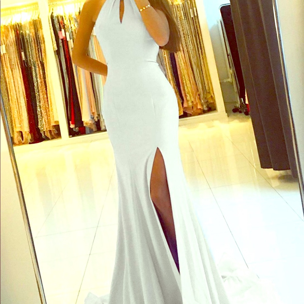 Long white gown